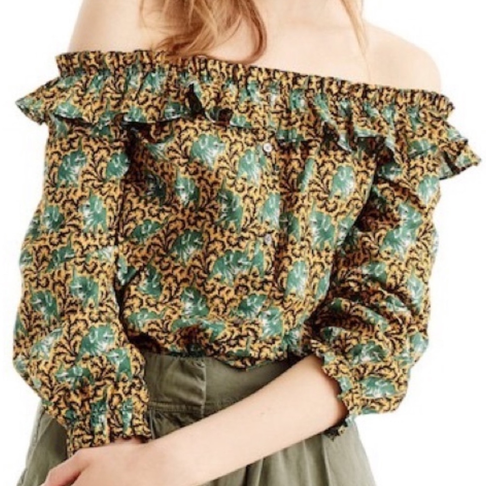 J. Crew | Off The Shoulder Top